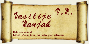 Vasilije Manjak vizit kartica